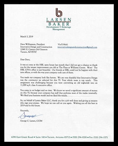 Larsen Baker recommendation
