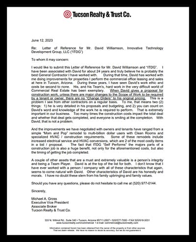 Tucson Realty & Trust recommendation