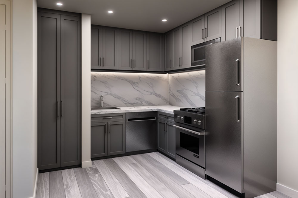 Innovative Living 1BR Kitchen View